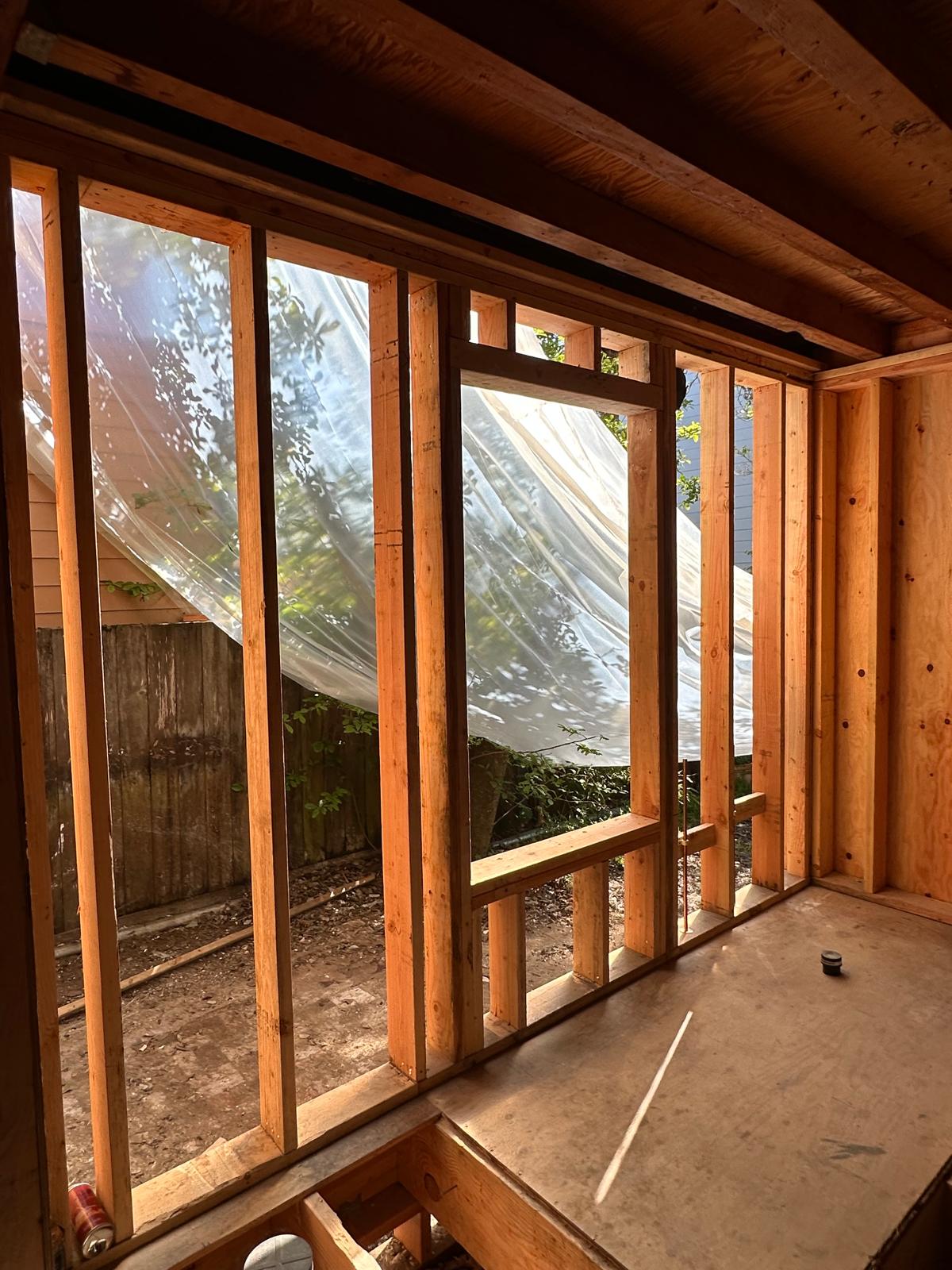 Bathroom remodel - framing and window openings