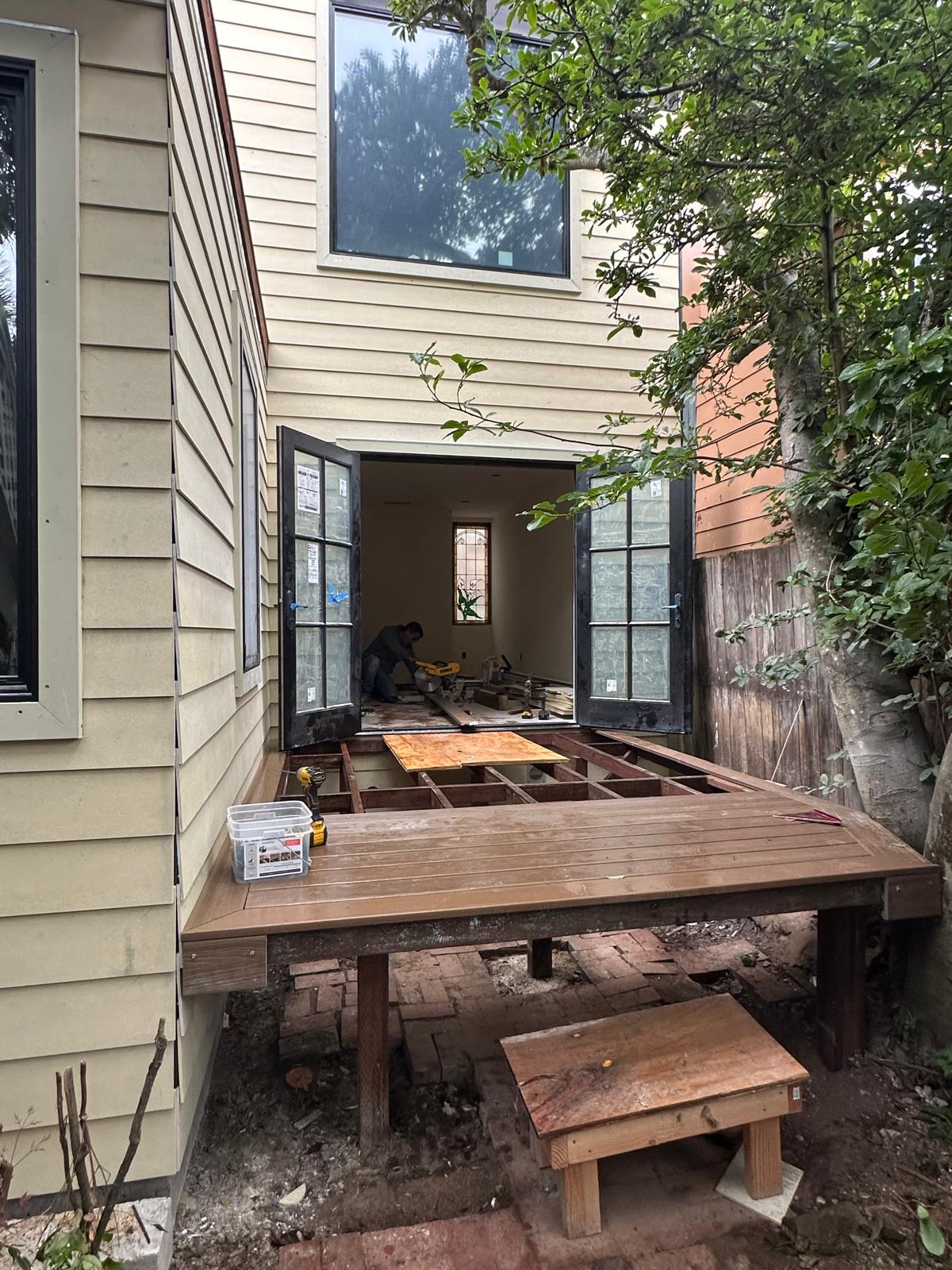 Deck build progress - step 2