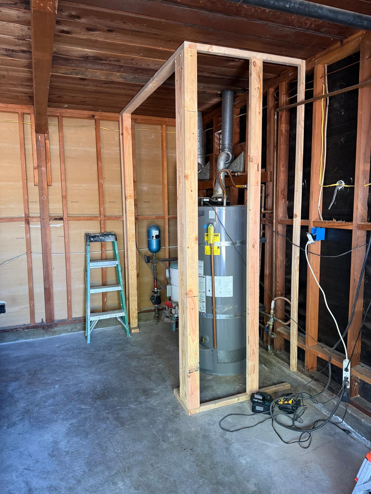 Garage remodel progress - step 4