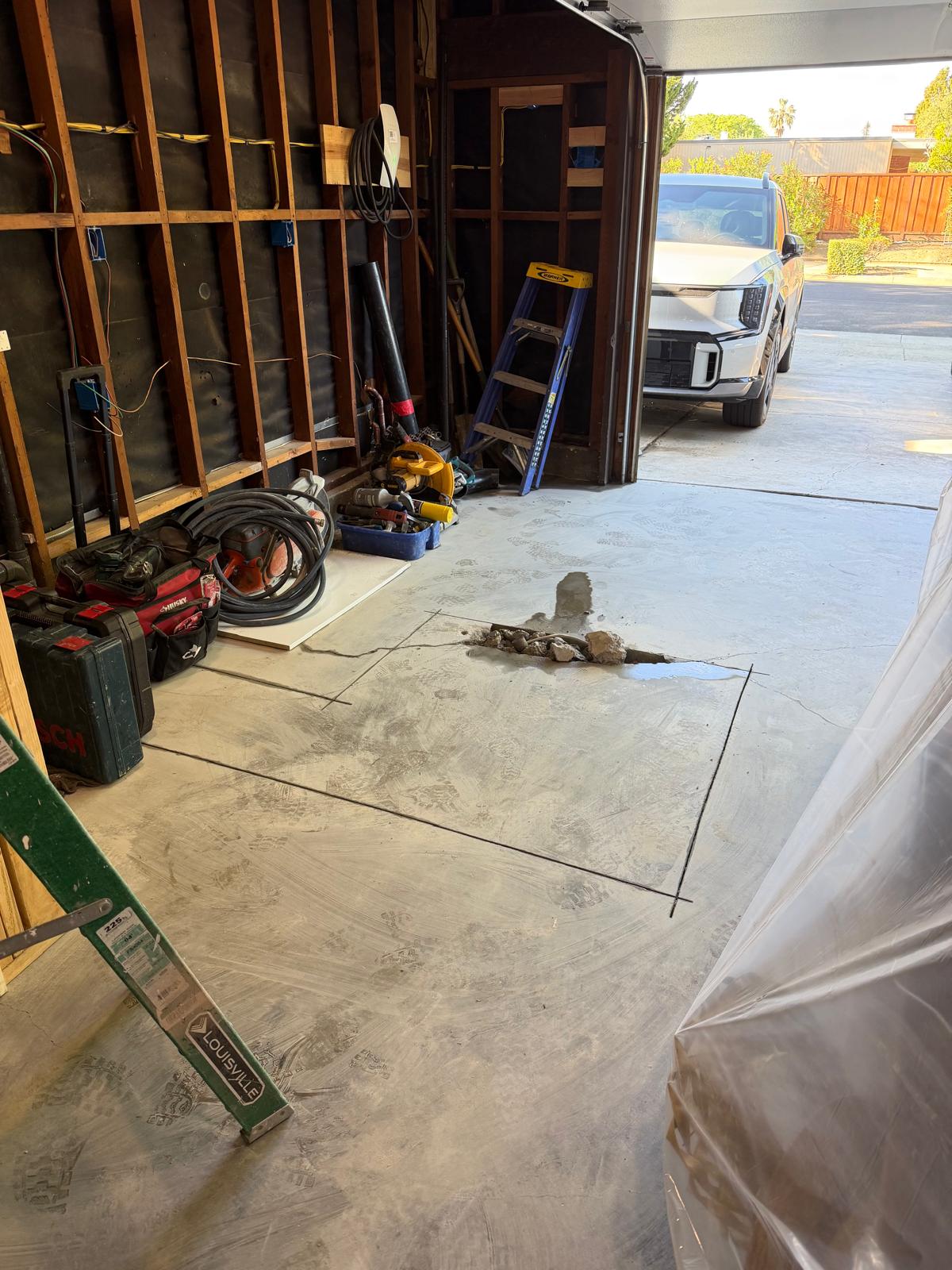 Garage remodel progress - step 7